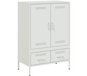Aparador | aparador de comedor | armario de cocina de acero laminado en frío blanco 68x39x101,5 cm cfw75738
