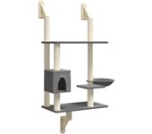 Árbol rascador para gatos de pared gris oscuro 153 cm