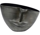 Jarrón negro media cara 46cm
