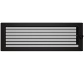 Rejilla de ventilación para chimenea 17x49 negra con persianas enrollables