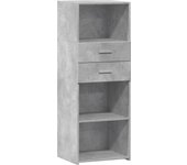 Aparador alto | aparador de comedor | armario de cocina madera de ingeniería gris hormigón 45x42,5x124 cm cfw75598
