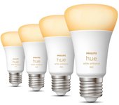 Philips hue white ambiance bombilla inteligente a60 - e27 - 800 (paquete de 4)