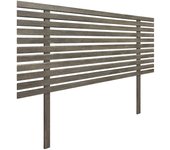 Dhome cabecero de madera reciclada dm estilo japones con patas cama palets herrajes incluidos (105cm, roble amazonas)