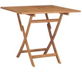 Mesa de jardín plegable madera de teca maciza 85x85x76 cm