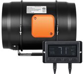 Succebuy ventilador de conducto 8 pulgadas, 807 cfm con controlador de temperatura y humedad, ventilador extracción ec silencioso para refrigeración