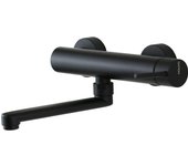 Mezclador de fregadero de pared negro mate gattoni 1460/14no - negro mate