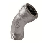 Codo largo mf 45° galvanizado 21/2