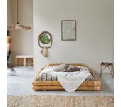 Tikamoon cama futón de bambú de 160 cm x 200 cm balyss