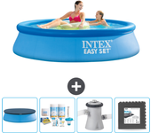 Paquete de piscina - intex - alrededor - 244x244x61 cm + accesorios cb3