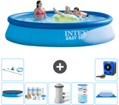 Paquete de piscina - intex - alrededor - 396x396x84 cm + accesorios a749