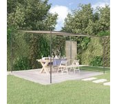 Vidaxl cenador acero y tela beige 4x4 m 180 g/m²