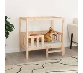 Cama para perros | lecho para perros madera maciza de pino 95,5x73,5x90 cm cfw64751