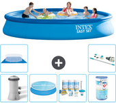 Paquete de piscina - intex - alrededor - 457x457x84 cm + accesorios a1224