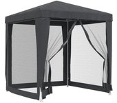 Tienda de jardín | carpa para fiestas 4 paredes de malla hdpe gris antracita 2x2 m cfw310778