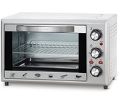 Horno eléctrico multifunción de sobremesa de 28l - hr-28silver - 1600w - gris