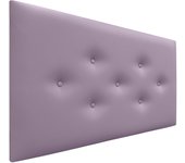 Dhome cabecero de polipiel con 3 hileras intercaladas de botones cabezal tapizado cama lujo (lila, 105cm)