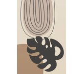 Papel pintado panorámico - hoja boho