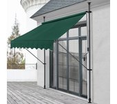Toldo articulado stem barras telescópicas 300 x 120 x 220-309 cm verde oscuro [pro.tec]