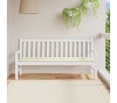 Cojín de banco de jardín tela oxford crema 180x50x3 cm