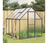 Maison exclusive - invernadero con marco base aluminio antracita 224x169x195 cm