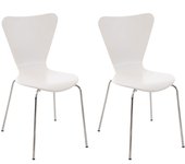 Set 2x sillas de visita calisto blanco