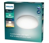 Philips led moire, plafoniera rotonda, luce bianca calda, 6w, bianco