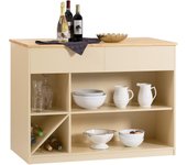 Aparador de comedor isla de cocina con 2 cajones y compartimentos cúbicos 120 x 60 x 90 cm knl04-mi sobuy es