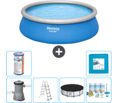 Paquete de piscina - bestway - alrededor - 457x457x122 cm + accesorios cb22