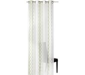 Elbersdrucke cortina semitransparente sonic 03 crema-verde 255 x 140 cm cortina para salón dormitorio pasillo 186555