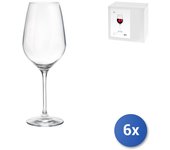 6x copas de cristal, 470 ml, transparente, h&h, para vinos tintos, emotion