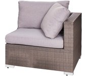 Sillón rinconera modular marlene de rattan sintético topo