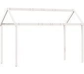 Techo de cama infantil madera maciza blanco 207x95,5x159 cm