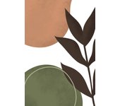 Papel pintado panorámico - hoja boho