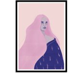 Art-poster - keep on growing - veronika grenzebach by the artcicle - con marco negro 30 x 40 cm