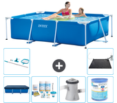 Paquete de piscina - intex - rectángulo - 220x150x60 cm + accesorios a11