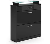 Vicco zapatera abatible alex, negro, 89 x 104 cm