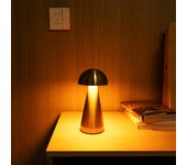 Lámpara de escritorio inalámbrica recargable, lámpara de sobremesa seta táctil, temperatura de color 2700k-6500k y brillo infinitamente ajustable