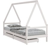 Estructura cama ni?os con cajones madera pino blanco 90x200 cm