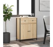 Aparador | aparador de comedor | armario de cocina de madera de ingeniería roble sonoma 70x30x80 cm cfw46123
