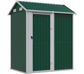 Cobertizo de jardín | caseta para herramientas de jardín | cobertizo jardín acero galvanizado verde 192x152,5x237 cm cfw86395