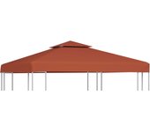 Cenador doble lona superior 310 g/m2 3x3 m terracota