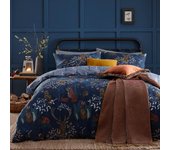 Furn. forest fauna set copripiumino matrimoniale, cotone, poliestere, blu navy (forestf/d02/nvy), blu