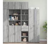 Mueble de almacenaje | armario estrecho madera ingeniería gris sonoma 40x42,5x225 cm cfw798245