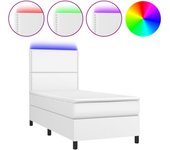 Somier de láminas con colchón y led blanco 90x200 cm
