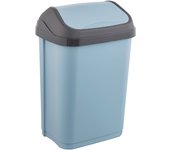 Keeeper cubo de basura swantje con tapa basculante 10 l 25,5x19x38 cm en azul