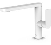 Tres 20020501bm loft grifo monomando con maneta lateral para lavabo color blanco mate