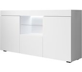 Aparador de salon con led | aparador de cocina | mueble de salon | recibidor | 135x73x34cm | modelo sefora | blanco mate