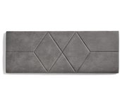 Cabecero de cama 105 dos rombos tela antimanchas 112x57x5cm gris