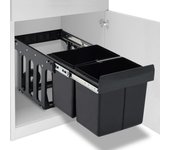 Maison exclusive - cubo de basura de cocina extraíble reciclaje cierre suave 36 l