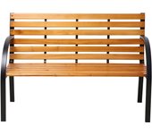 Axi otis banco de jardín de madera - estructura de acero negro mate - madera de cedro - banco de jardín de 2 plazas - banco de exterior o interior -